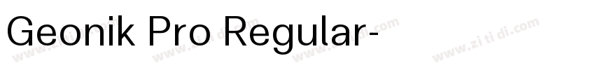 Geonik Pro Regular字体转换